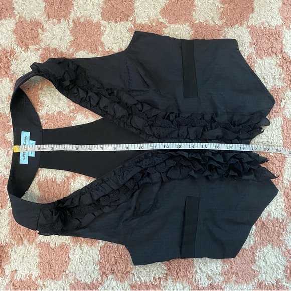 2000s Guess by Marciano Black Vest Waistcoat Corset Top Sz L - Picture 8 of 8